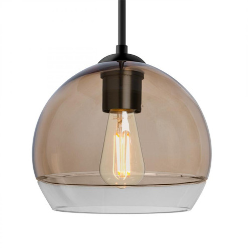 Besa, Ally 8 Cord Pendant, Smoke/Clear, Black Finish, 1x5W LED Filament (127|1JC-ALLY8SM-EDIL-BK)