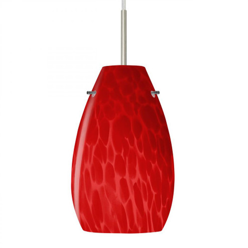 Besa Pera 9 Pendant Satin Nickel Red Cloud 1x100W Medium Base (127|1JC-4126RC-SN)