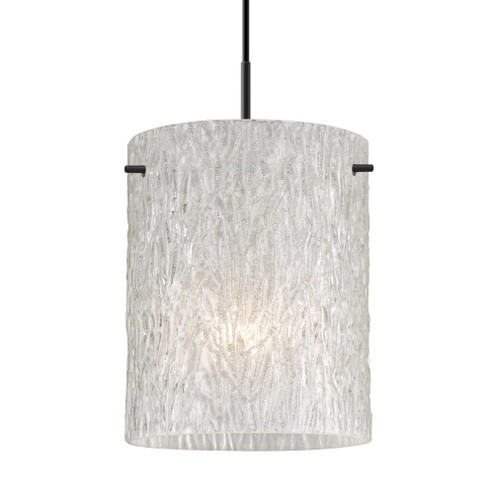 Besa Pendant Tamburo 8 Black Glitter Stone 1x11W LED (127|1JC-4006GL-LED-BK)