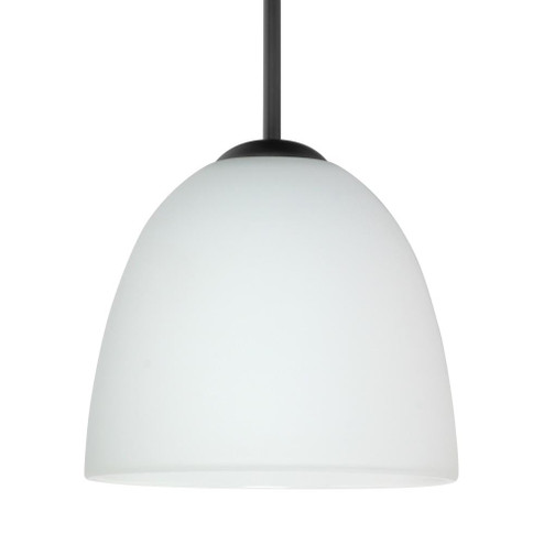 Besa Sasha LED Pendant 1Bt Opal Matte Black 1x9W LED (127|1BT-757207-LED-BK)