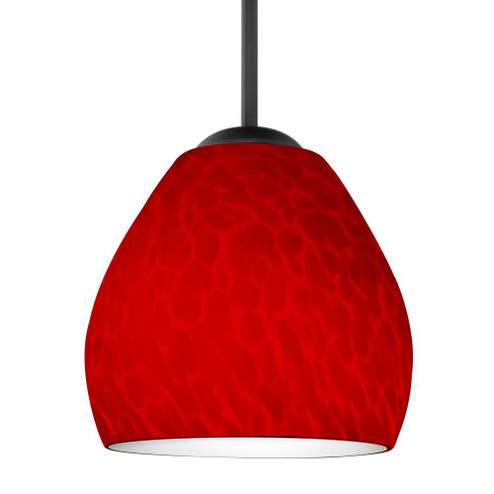 Besa Bolla Pendant Black Red Cloud 1x50W Candelabra (127|1BC-4122RC-BK)