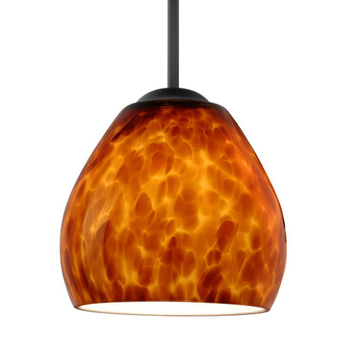 Besa Bolla LED Pendant Amber Cloud Black 1x9W LED (127|1BC-412218-LED-BK)