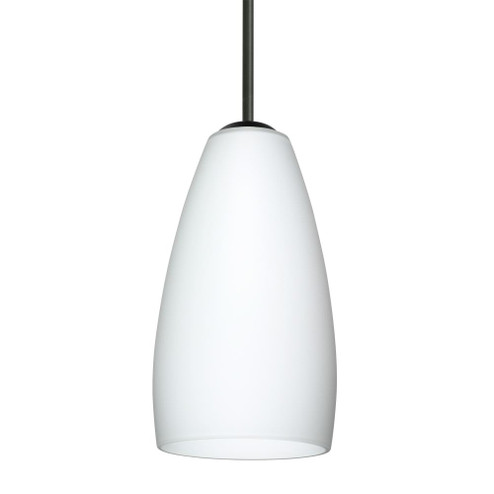 Besa Chrissy Pendant Black Opal Matte 1x50W B10 Medium Base (127|1BC-150907-MED-BK)