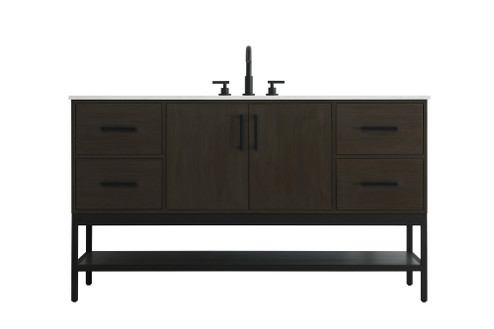Vanity Cabinet 2Dr4Dw 60''x22''x34'' Mocha Brown (758|VF60760MMB)