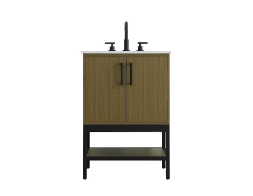 Vanity Cabinet 2Dr 24''x22''x34'' Chestnut Brown (758|VF60724MCB)