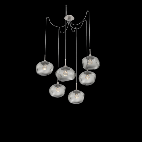 Nova Round 6pc Swag Multi-Pendant (LED) (1289|SCB0068-06-BS-FS-C01-L3)