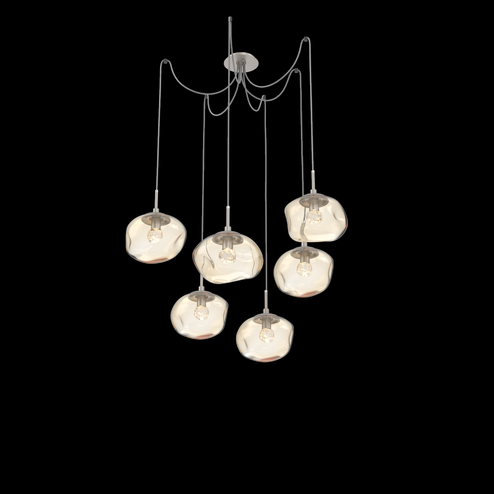 Nova Round 6pc Swag Multi-Pendant (LED) (1289|SCB0068-06-BS-FA-C01-L3)
