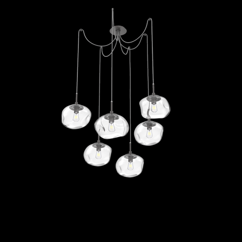 Nova Round 6pc Swag Multi-Pendant (Bulb) (1289|SCB0064-06-GP-C-C01-E2)