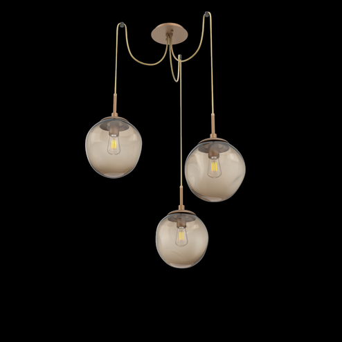 Aster Round 3pc Swag Multi-Pendant (Bulb) (1289|SCB0062-03-NB-B-C01-E2)