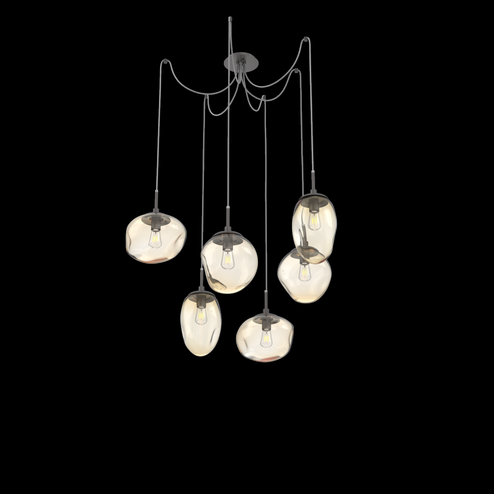 Cosmos Round 6pc Swag Multi-Pendant (Bulb) (1289|SCB0065-06-GP-A-C01-E2)