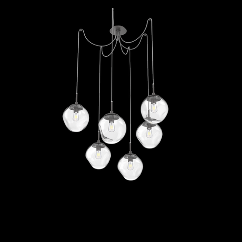 Aster Round 6pc Swag Multi-Pendant (Bulb) (1289|SCB0062-06-GP-C-C01-E2)