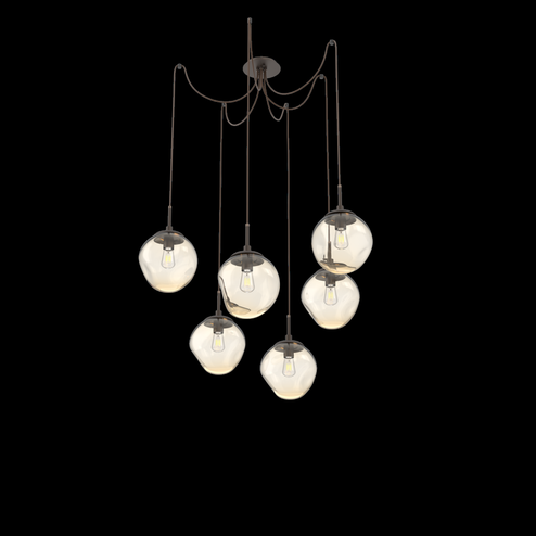Aster Round 6pc Swag Multi-Pendant (Bulb) (1289|SCB0062-06-FB-A-C01-E2)