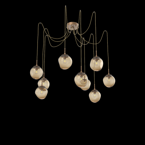 Aster Round 9pc Swag Multi-Pendant (Bulb) (1289|SCB0062-09-NB-B-C01-E2)