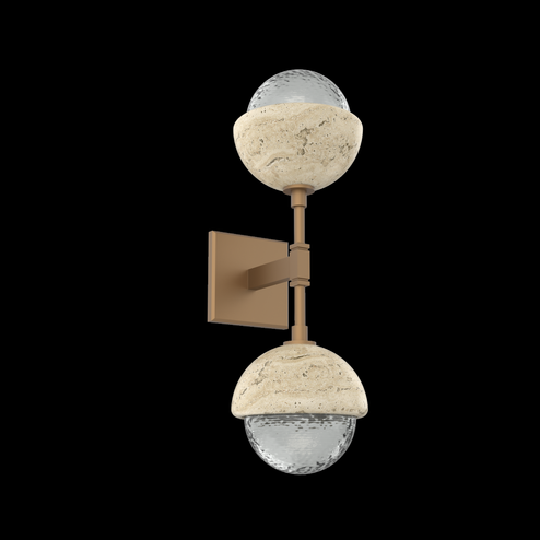Cabochon Double Sconce (1289|IDB0093-02-NB-S-L3-TR)