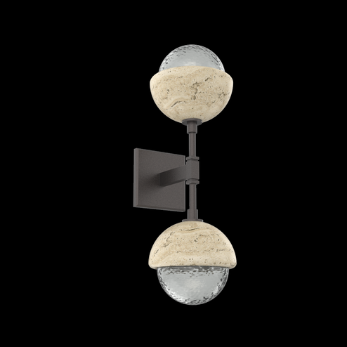 Cabochon Double Sconce (1289|IDB0093-02-GP-S-L3-TR)