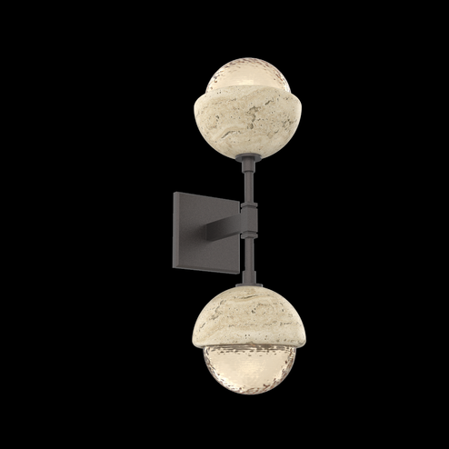 Cabochon Double Sconce (1289|IDB0093-02-GP-A-L3-TR)