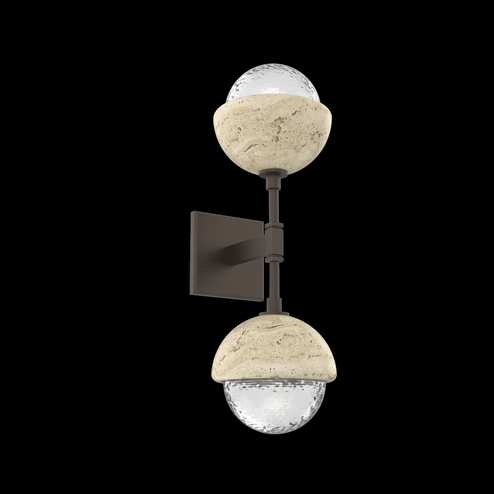 Cabochon Double Sconce (1289|IDB0093-02-FB-C-L3-TR)