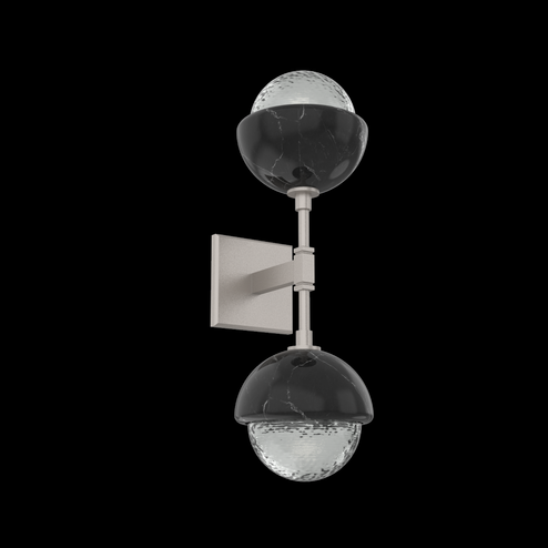 Cabochon Double Sconce (1289|IDB0093-02-BS-S-L3-BM)