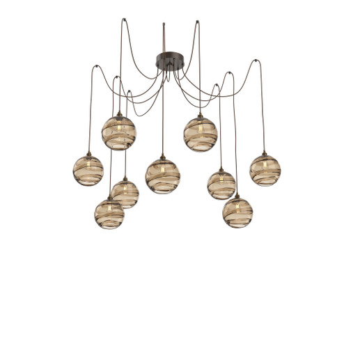 Terra Round 9pc Swag Multi-Pendant (1289|SCB0047-09-FB-OB-C01-E2)