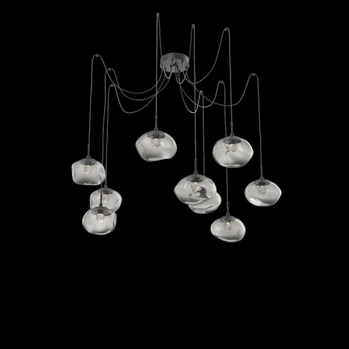Nova Round 9pc Swag Multi-Pendant (LED) (1289|SCB0068-09-MB-FS-C01-L3)