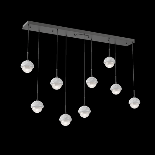 Cabochon Linear 9pc Multi-Pendant (1289|PLB0093-09-MB-WL-C01-L3-WM)