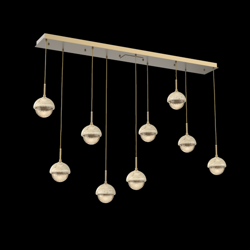 Cabochon Linear 9pc Multi-Pendant (1289|PLB0093-09-GB-A-C01-L1-TR)