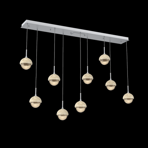 Cabochon Linear 9pc Multi-Pendant (1289|PLB0093-09-CS-A-C01-L3-TR)