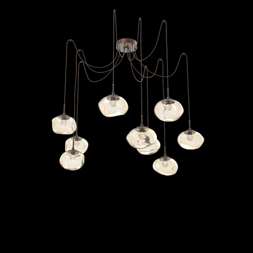 Nova Round 9pc Swag Multi-Pendant (LED) (1289|SCB0068-09-BB-FA-C01-L3)