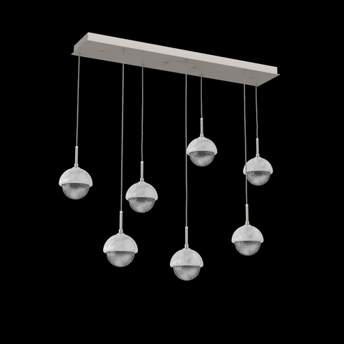 Cabochon Linear 7pc Multi-Pendant (1289|PLB0093-07-BS-S-C01-L1-WM)