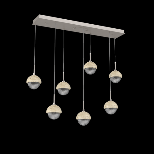 Cabochon Linear 7pc Multi-Pendant (1289|PLB0093-07-BS-S-C01-L1-TR)