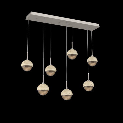 Cabochon Linear 7pc Multi-Pendant (1289|PLB0093-07-BS-B-C01-L1-TR)