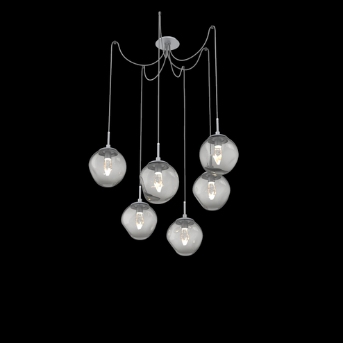 Aster Round 6pc Swag Multi-Pendant (LED) (1289|SCB0066-06-CS-GS-C01-L1)