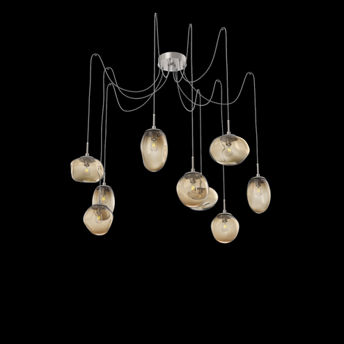 Cosmos Round 9pc Swag Multi-Pendant (Bulb) (1289|SCB0065-09-BS-B-C01-E2)