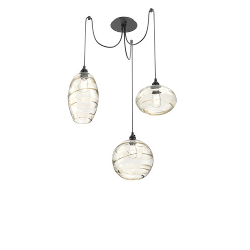 Misto Round 3pc Swag Multi-Pendant (1289|SCB0048-03-MB-OA-C01-E2)