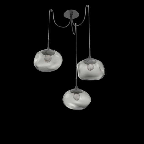 Nova Round 3pc Swag Multi-Pendant (LED) (1289|SCB0068-03-MB-FS-C01-L1)
