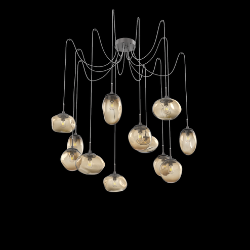 Cosmos Round 12pc Swag Multi-Pendant (Bulb) (1289|SCB0065-12-GP-B-C01-E2)