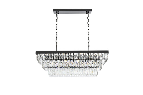 Josephine 36 inch Rectangular Rectangular Chandelier in Black (758|1060G36BK)