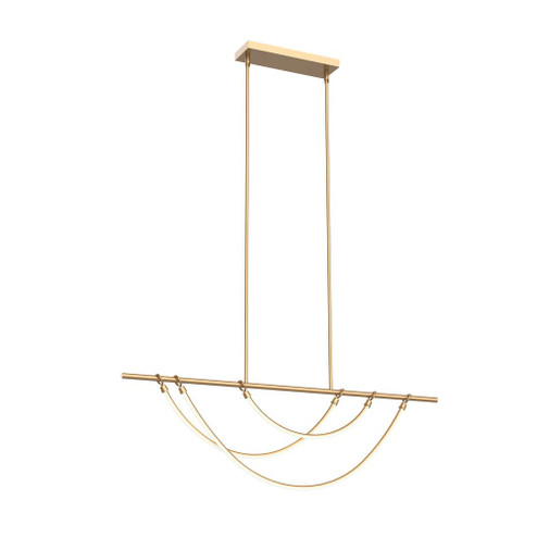 Aryas 48-in Vintage Brass LED Linear Pendant (7713|LP317448VB-UNV)