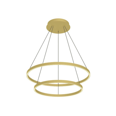 Cerchio 32-in Brushed Gold LED Chandeliers (461|CH87832-BG-UNV-010)