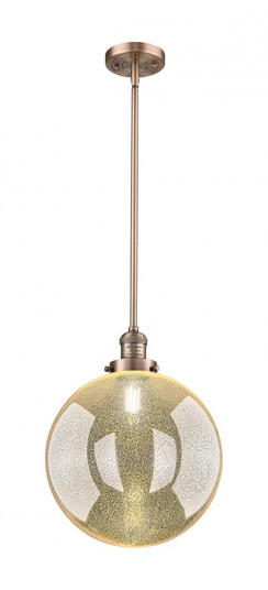 Beacon - 1 Light - 12 inch - Antique Copper - Stem Hung - Mini Pendant (3442|201S-AC-G208-12)