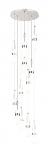 Milan - 12 Light - 24 inch - Polished Nickel - Multi Pendant (3442|126-452-1P-PN-G452-4GWH)