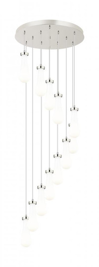 Owego - 12 Light - 24 inch - Brushed Polished Nickel - Multi Pendant (3442|126-451-1P-PN-G451-4GWH)