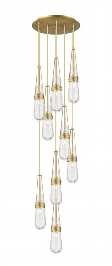Milan - 9 Light - 19 inch - Brushed Brass - Multi Pendant (3442|119-452-1P-BB-G452-4SDY)