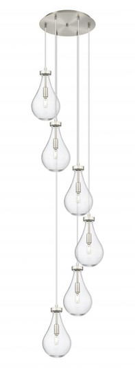 Owego - 6 Light - 16 inch - Brushed Satin Nickel - Multi Pendant (3442|116-451-1P-SN-G451-7CL)