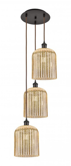 Bridal Veil - 3 Light - 12 inch - Oil Rubbed Bronze - Cord Hung - Multi Pendant (3442|113B-3P-OB-G559-8ME)