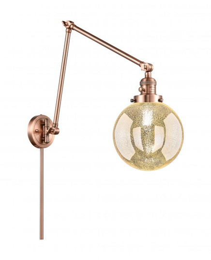 Beacon - 1 Light - 8 inch - Antique Copper -Adjustable Swing Arm (3442|238-AC-G208-8)