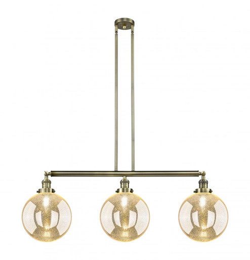 Beacon - 3 Light - 42 inch - Antique Brass - Stem Hung - Adjustable Island Light (3442|213-AB-G208-10)