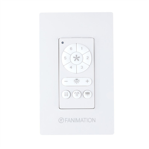 Ceiling Fan Wall Control - 6 Speed DC Motor Fan and Downlight - White (90|TW406)