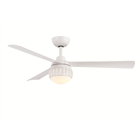 Paget 52 inch Indoor/Outdoor Ceiling Fan with LED Light Kit - Matte White with Matte White blades (90|FP6837MW)