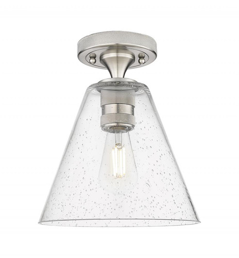 Crown Point - 1 Light - 8 inch - Satin Nickel - Flush Mount (3442|434-1F-SN-GBC-84)